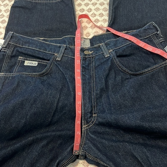 NWT Tyndale FRMC Flame Resistant Carpenter Work Pants Jeans 34 x 33 Dark Wash - Picture 16 of 17